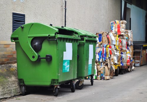 Recycling center processing materials