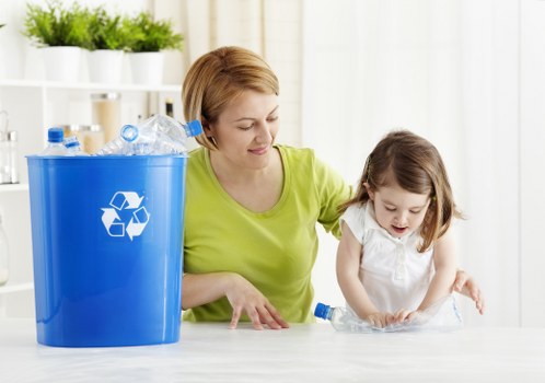 Sustainable waste management practices in a modern West London workplace.